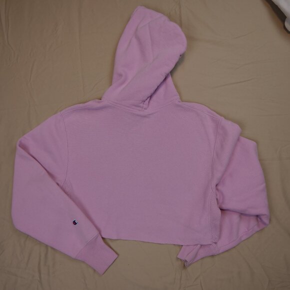 Champion Crop Reverse Weave Pink Hoodie - Picture 5 of 5